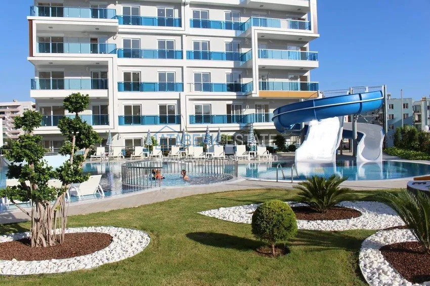 1+1 apartment with furniture and sea view in Tosmur, Alanya 9 