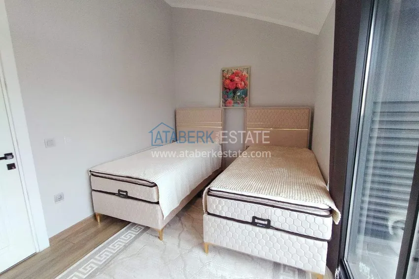 Purchase  2+1 furnished penthouse for rent in Oba — two levels, mountain view A9 13 