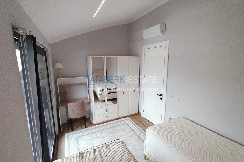 Purchase  2+1 furnished penthouse for rent in Oba — two levels, mountain view A9 14 