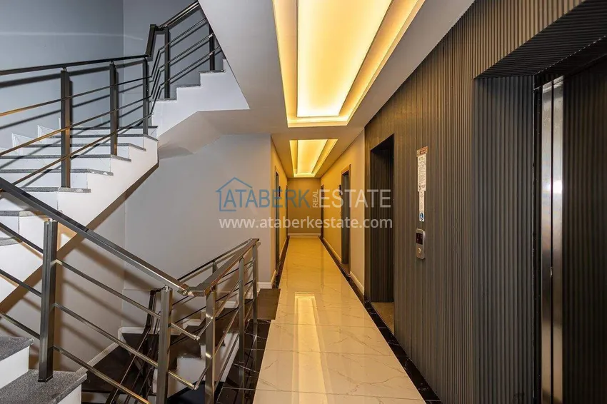 2+1 furnished penthouse for rent in Oba — two levels, mountain view A9 20 