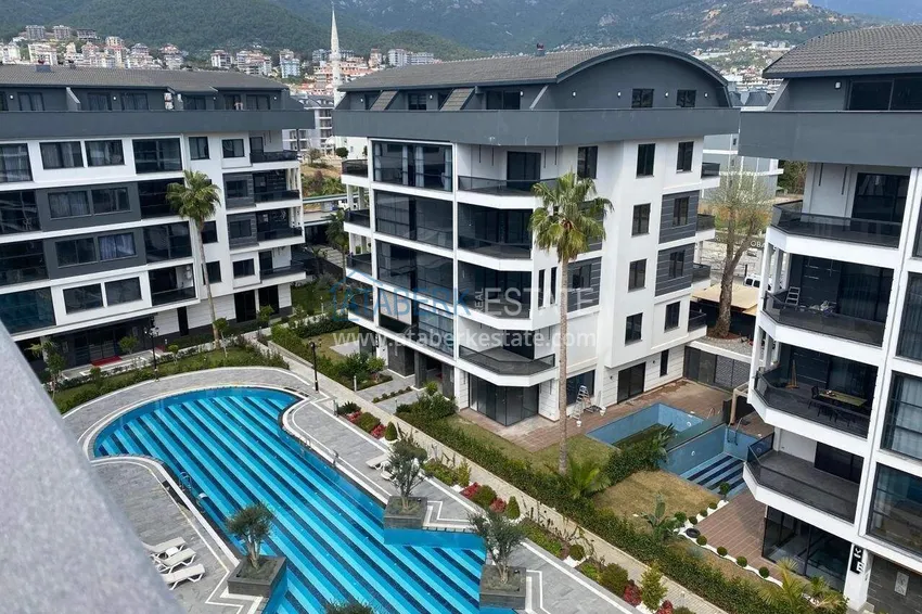 Purchase  2+1 furnished penthouse for rent in Oba — two levels, mountain view A9 19 