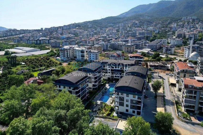 2+1 furnished penthouse for rent in Oba — two levels, mountain view A9 3 