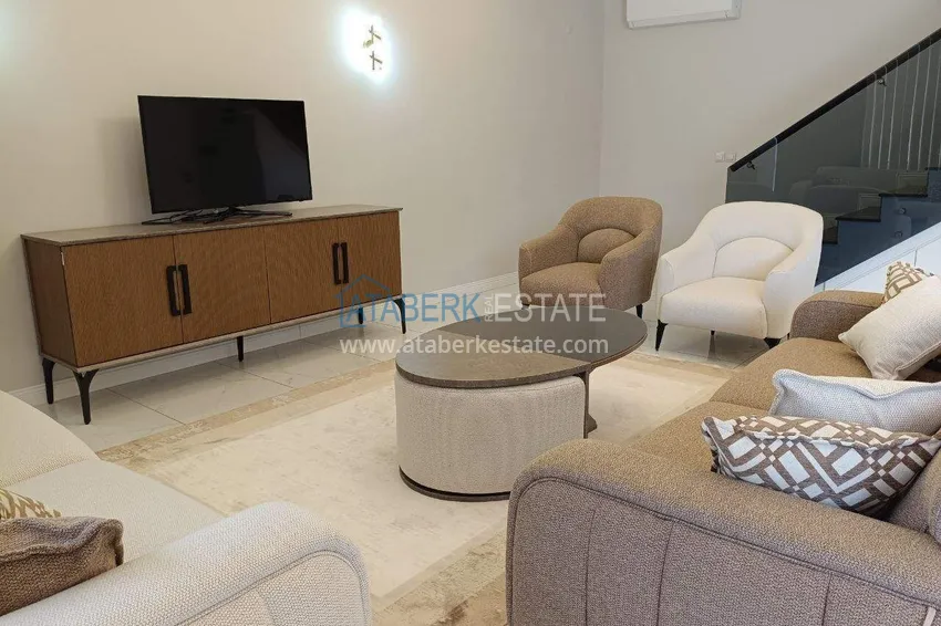 Purchase  2+1 furnished penthouse for rent in Oba — two levels, mountain view A9 3 