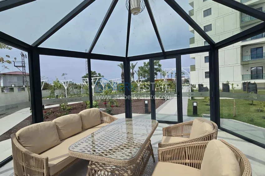 1+1 apartment with appliances in Gazipasa - south side, residence with infrastructure 10 