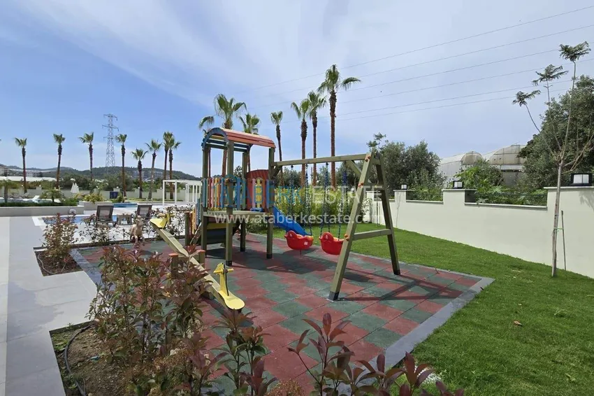 1+1 apartment with appliances in Gazipasa - south side, residence with infrastructure 11 