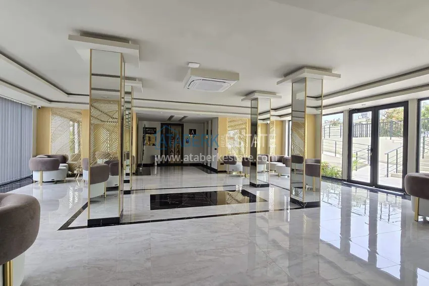 1+1 apartment with appliances in Gazipasa - south side, residence with infrastructure 15 