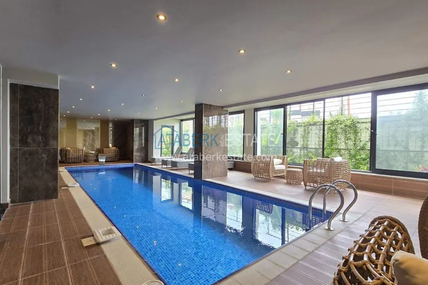 1+1 apartment with appliances in Gazipasa - south side, residence with infrastructure 17 