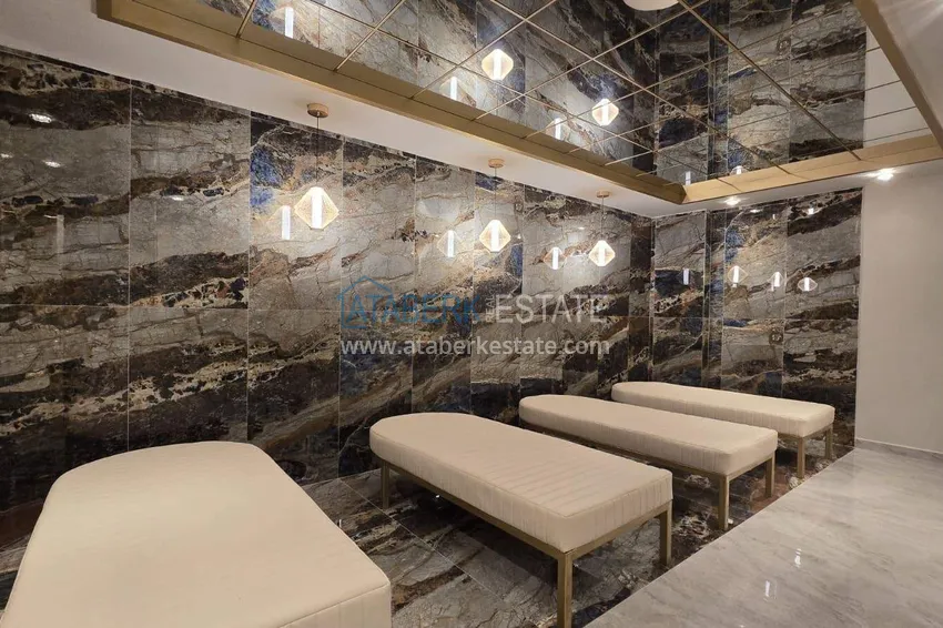 1+1 apartment with appliances in Gazipasa - south side, residence with infrastructure 19 