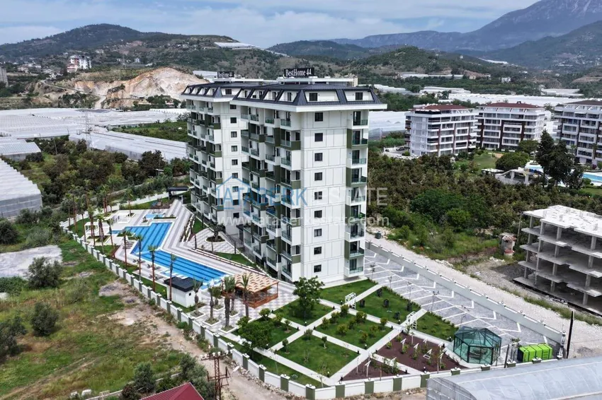 1+1 apartment with appliances in Gazipasa - south side, residence with infrastructure 2 