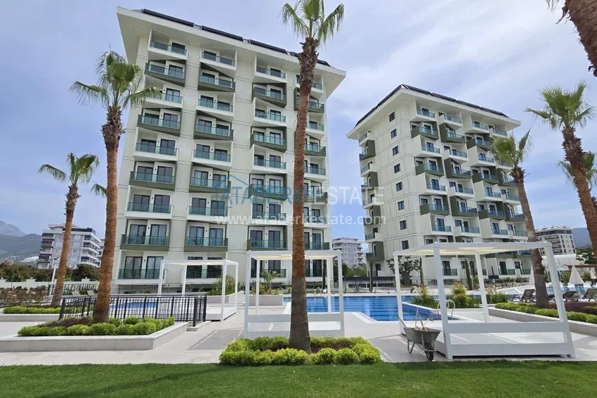 1+1 apartment with appliances in Gazipasa - south side, residence with infrastructure 3 