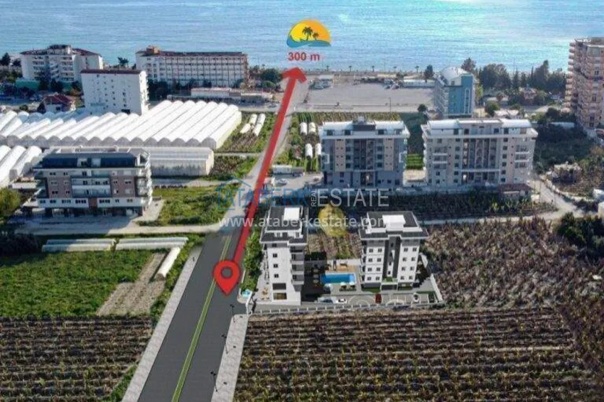 Turnkey 1+1 apartment in Kargicak - 300 m from the sea, offer from the owner 1 
