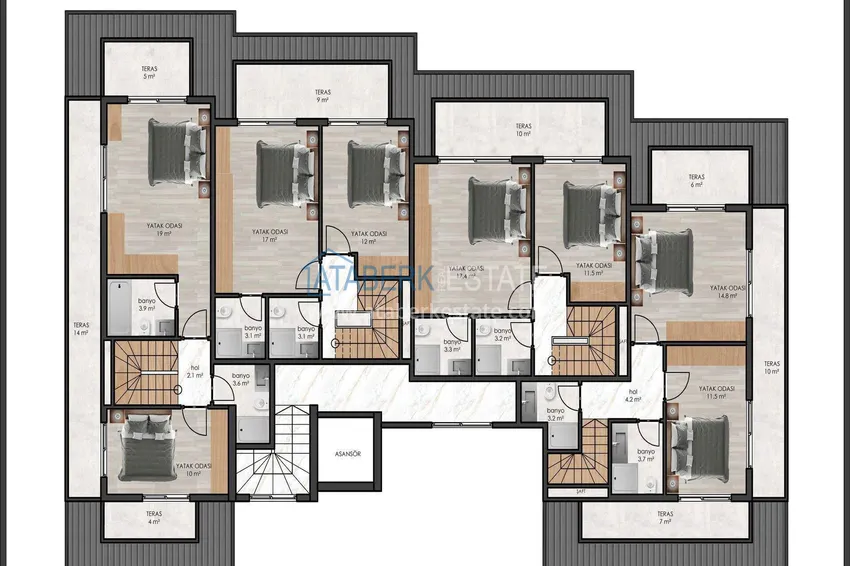 Buy cheap Investment property in the center of Alanya - 50m from Keykubat Beach  4 
