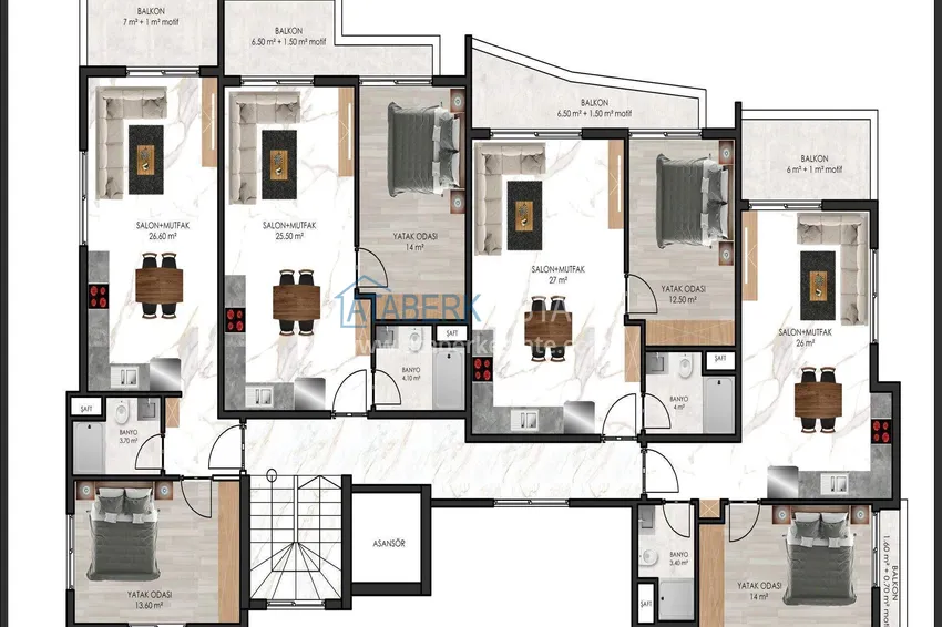 Buy cheap Investment property in the center of Alanya - 50m from Keykubat Beach  2 