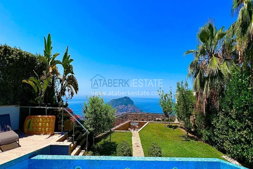 Luxury 4+1 villa in Alanya, Bektash Mountain District - furniture, swimming pool, panoramic view 3 