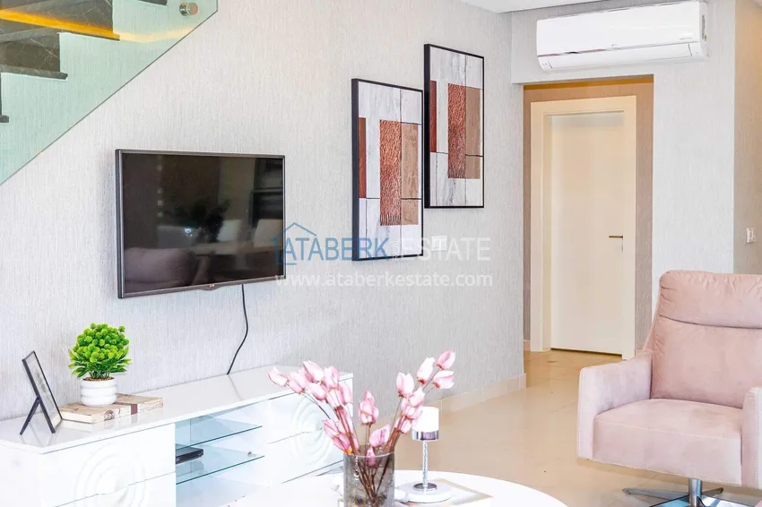 Purchase  2+1 garden duplex in Kestel on the beachfront - with new furniture and sea views 14 