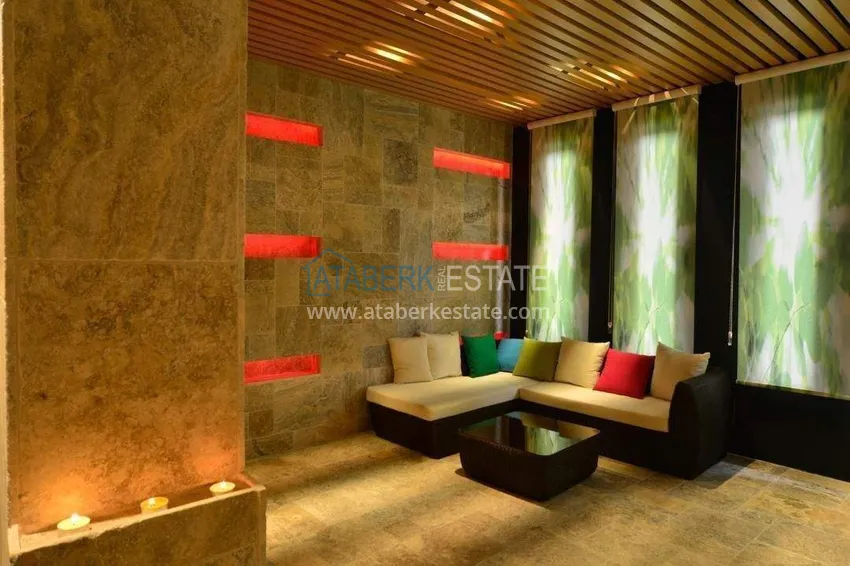 1+1 apartment with sea view in the Oba area - first line, furnished, suitable for a residence permit 15 