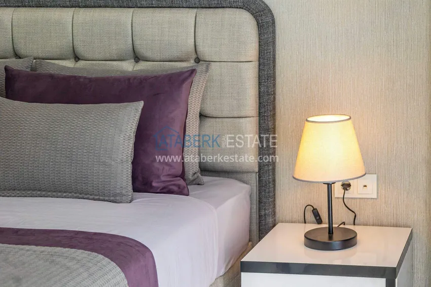 Purchase  2+1 garden duplex in Kestel on the beachfront - with new furniture and sea views 48 