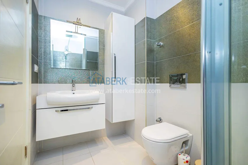 Purchase  2+1 garden duplex in Kestel on the beachfront - with new furniture and sea views 5 