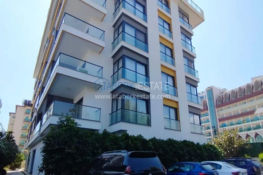 1+1 apartment with sea view in the Oba area - first line, furnished, suitable for a residence permit 5 