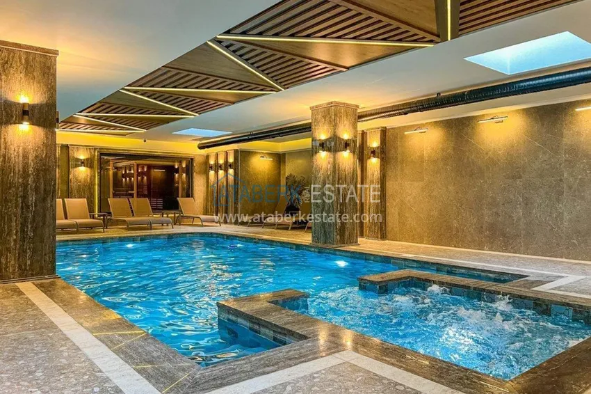 Designer 2+1 apartment with sea view in Kargicak - from owner, 300 meters to the beach 10 