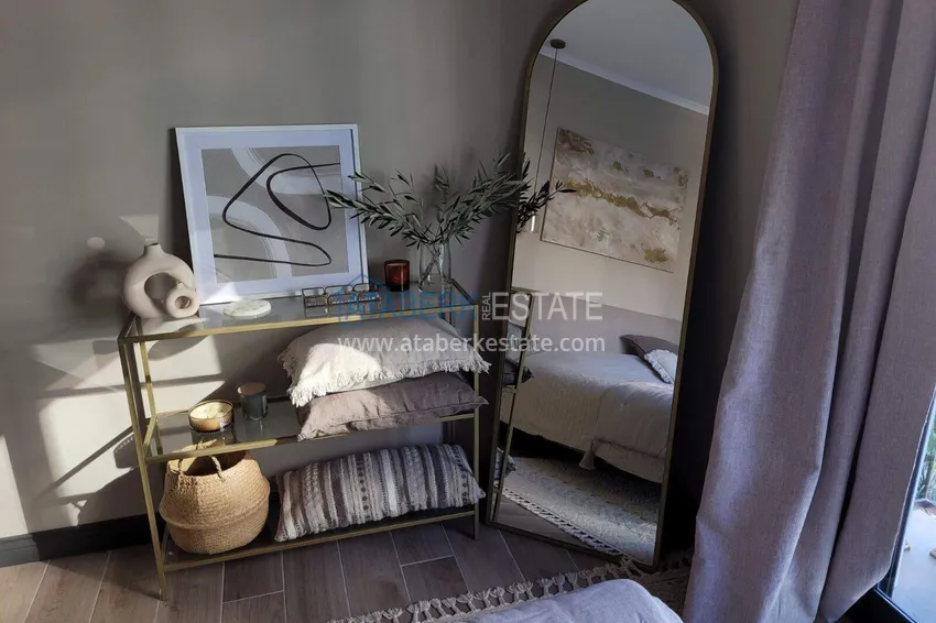 Purchase  Designer 2+1 apartment with sea view in Kargicak - from owner, 300 meters to the beach 10 