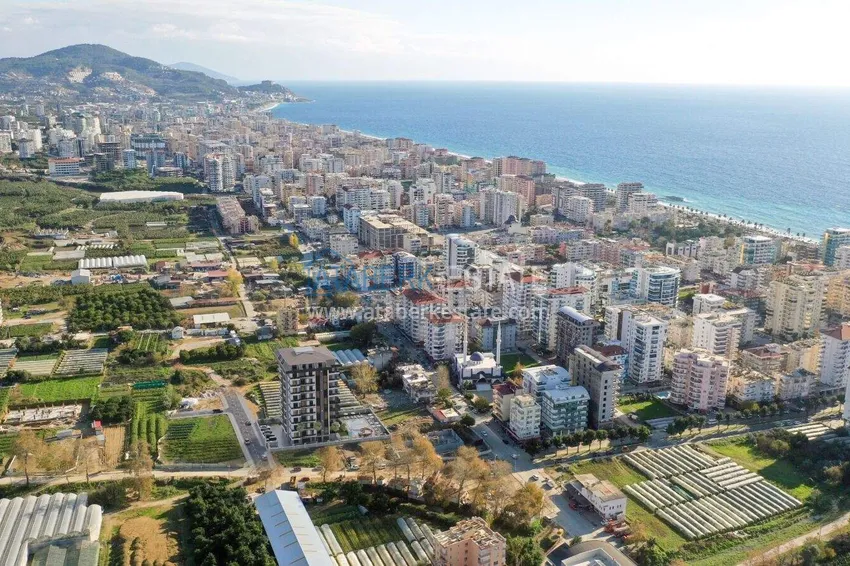 1+1 apartment with new furniture in Mahmutlar - 400 meters from the sea, Ataturk Street 1 