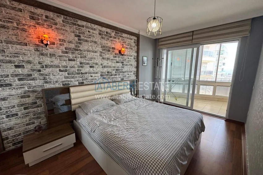 Purchase 1+1 apartment with sea view and furniture in Cikcilli, Alanya — offer from the owner 11 