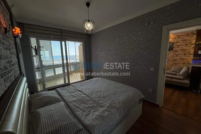Purchase 1+1 apartment with sea view and furniture in Cikcilli, Alanya — offer from the owner 14 