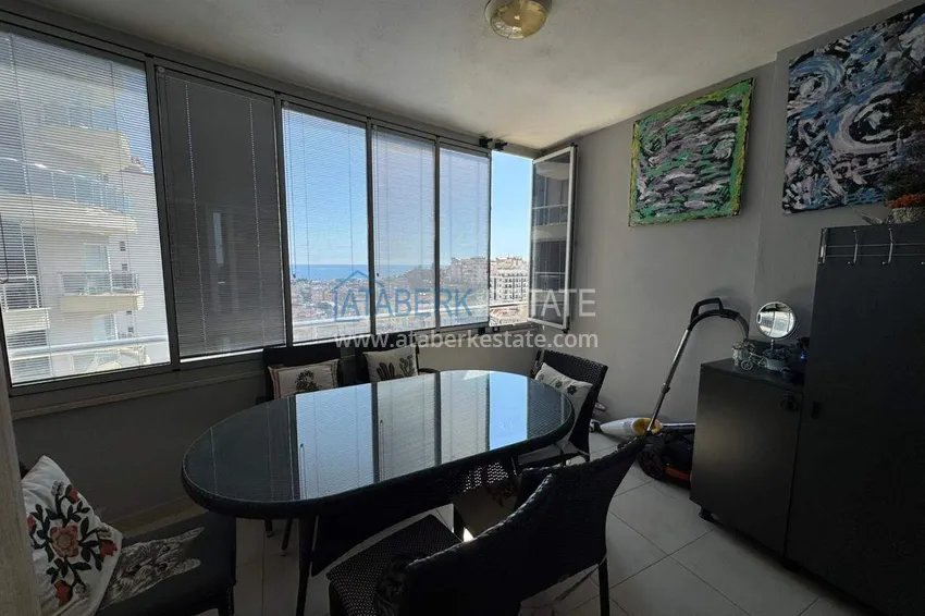 Purchase 1+1 apartment with sea view and furniture in Cikcilli, Alanya — offer from the owner 19 