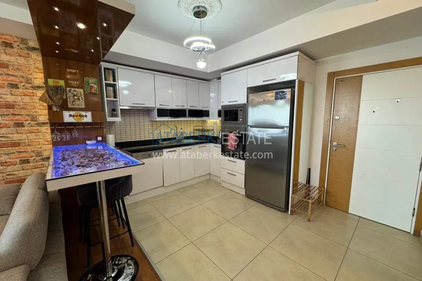 Purchase 1+1 apartment with sea view and furniture in Cikcilli, Alanya — offer from the owner 1 