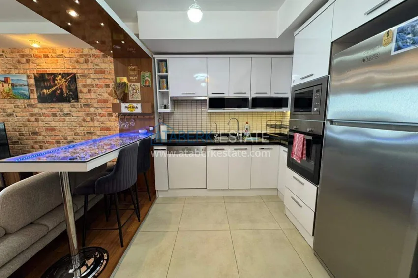 Purchase 1+1 apartment with sea view and furniture in Cikcilli, Alanya — offer from the owner 2 