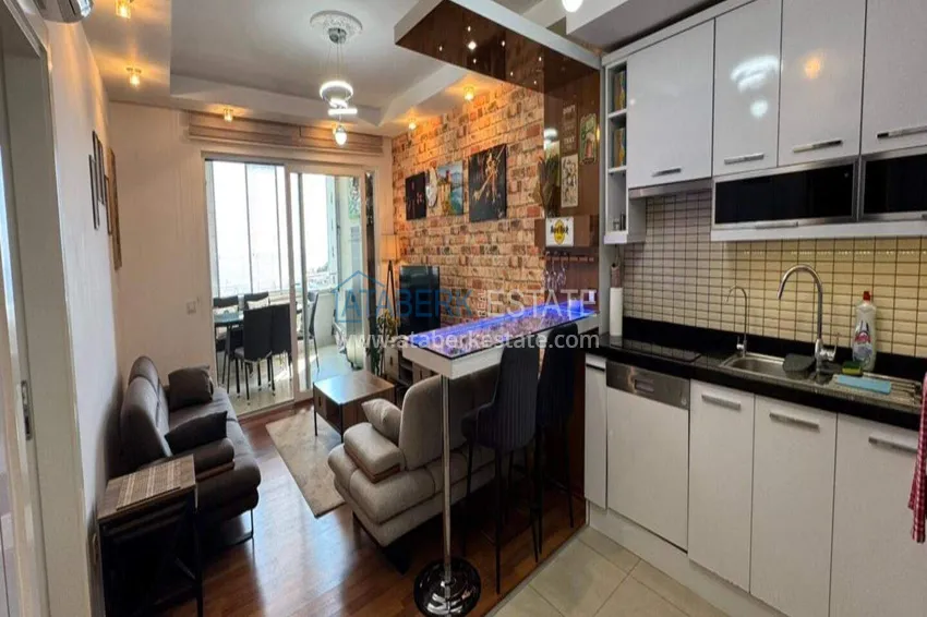 Purchase 1+1 apartment with sea view and furniture in Cikcilli, Alanya — offer from the owner 3 