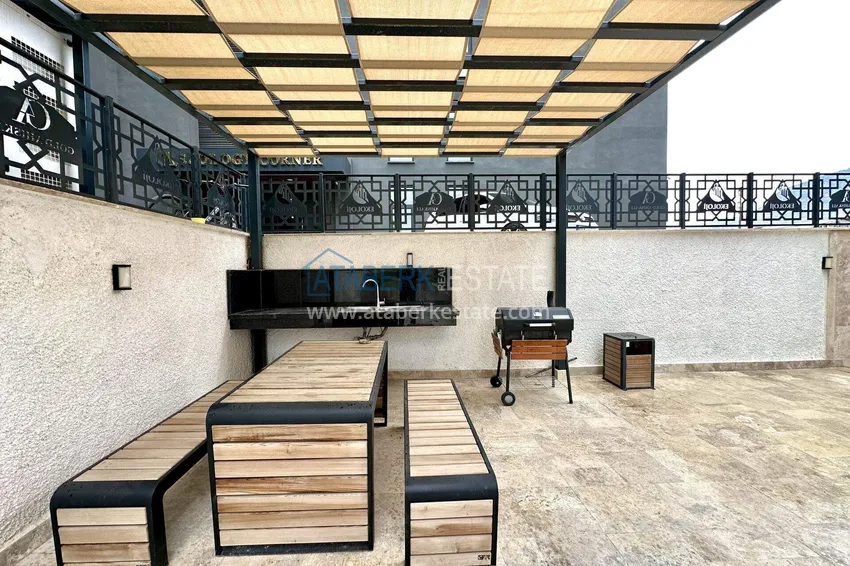 1+1 apartment with new furniture in Mahmutlar - 400 meters from the sea, Ataturk Street 4 