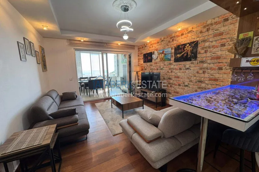 Purchase 1+1 apartment with sea view and furniture in Cikcilli, Alanya — offer from the owner 5 