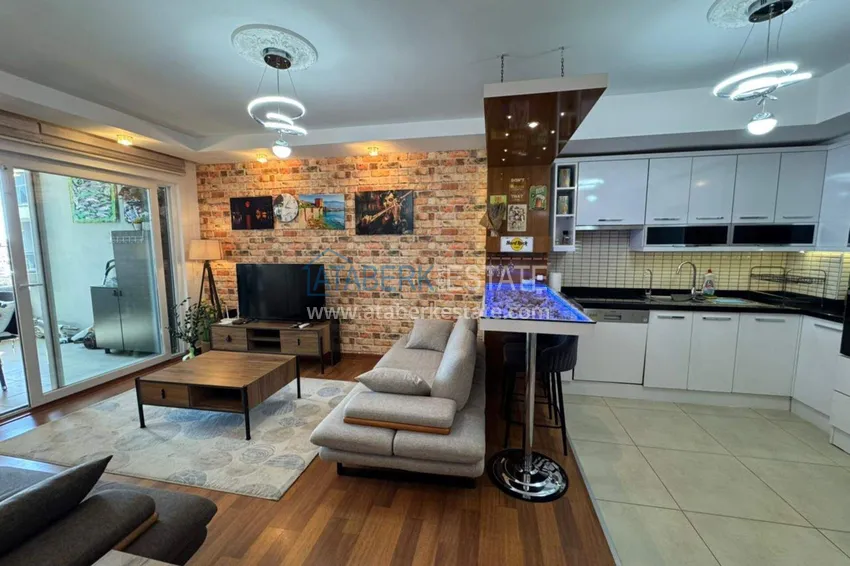 Purchase 1+1 apartment with sea view and furniture in Cikcilli, Alanya — offer from the owner 6 