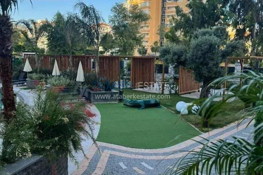 Apartment 1+1 on the first line in Mahmutlar — furnished and with sea views in a five-star hotel-level complex 19 