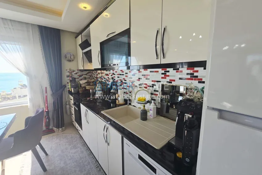 Purchase 3+1 duplex apartment with furniture in Mahmutlar — two glazed balconies and panoramic sea views 10 