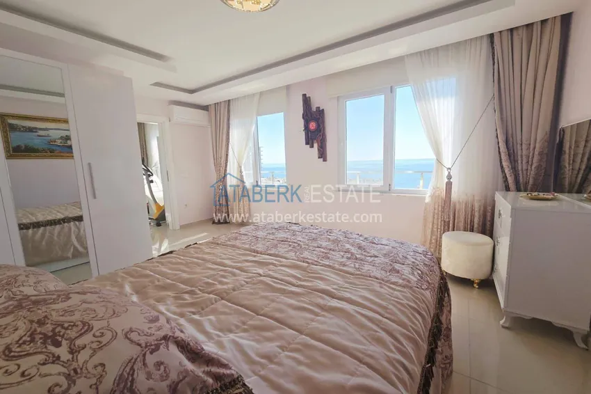 Purchase 3+1 duplex apartment with furniture in Mahmutlar — two glazed balconies and panoramic sea views 19 