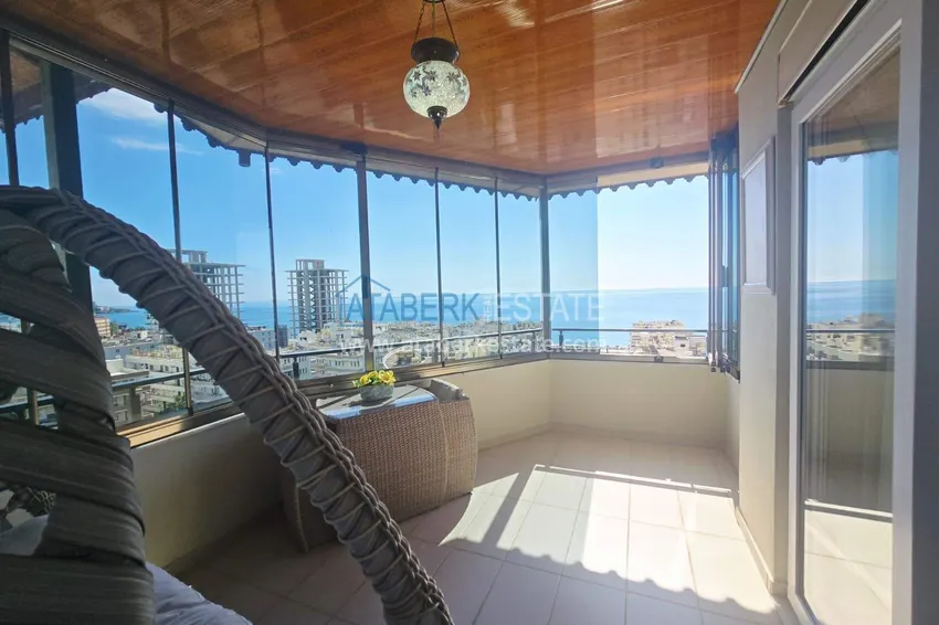 Purchase 3+1 duplex apartment with furniture in Mahmutlar — two glazed balconies and panoramic sea views 27 