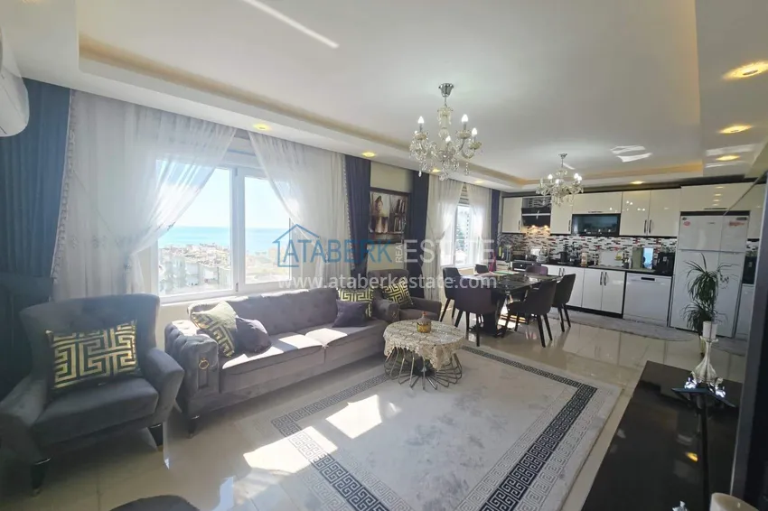 Purchase 3+1 duplex apartment with furniture in Mahmutlar — two glazed balconies and panoramic sea views 6 