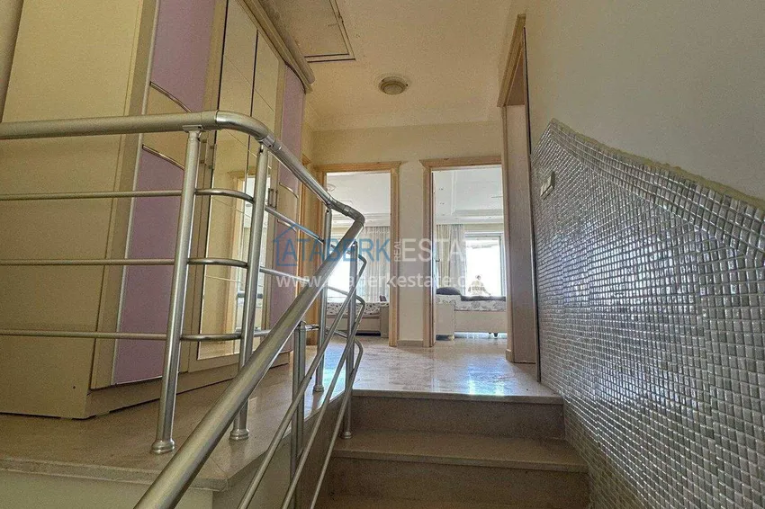 Purchase Two-story 3+1 villa in Konakli — furnished and with sea views in a cottage complex 10 