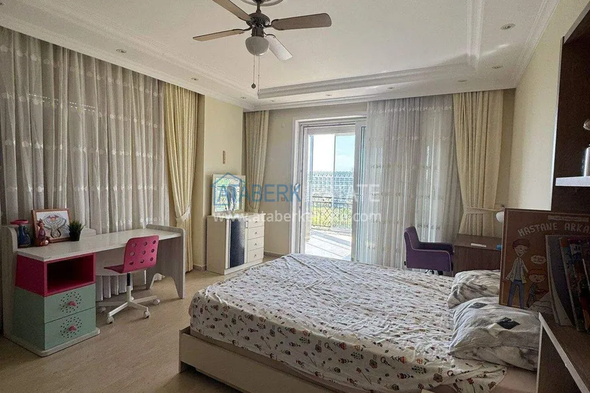 Purchase Two-story 3+1 villa in Konakli — furnished and with sea views in a cottage complex 16 