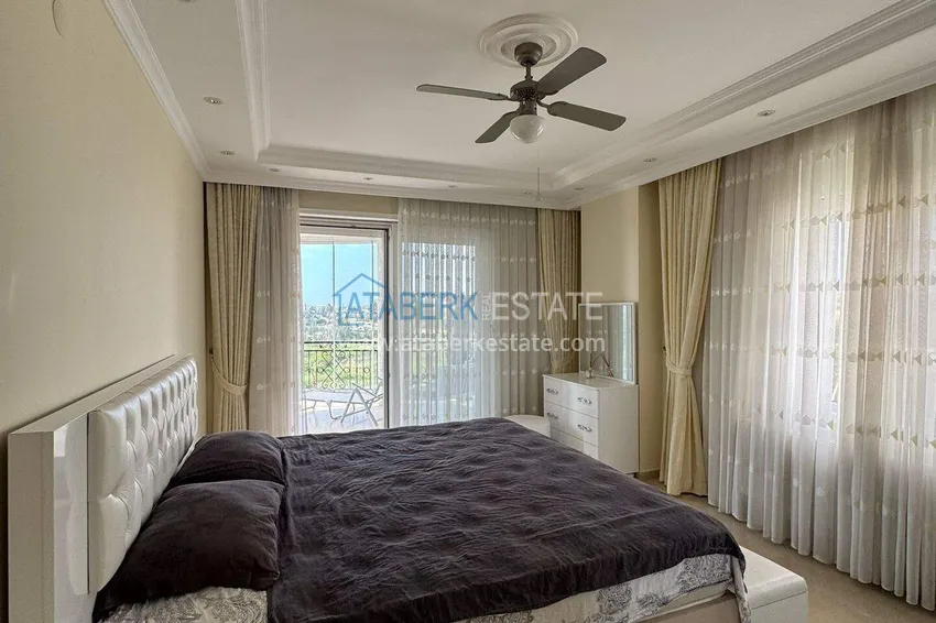 Purchase Two-story 3+1 villa in Konakli — furnished and with sea views in a cottage complex 17 