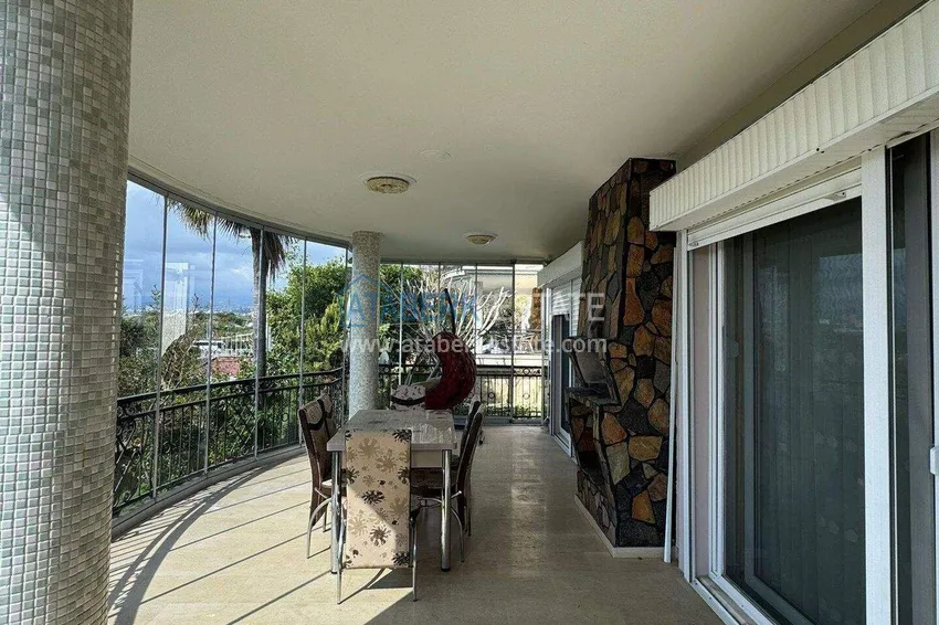 Purchase Two-story 3+1 villa in Konakli — furnished and with sea views in a cottage complex 7 