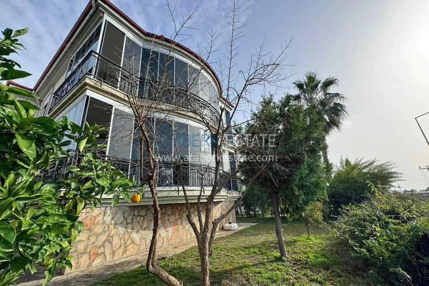 Two-story 3+1 villa in Konakli — furnished and with sea views in a cottage complex 9 