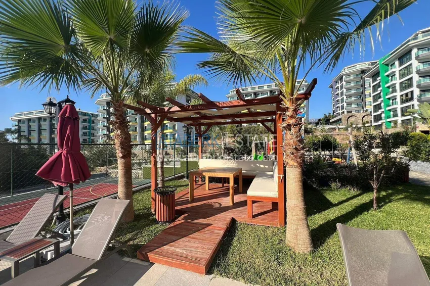 Designer 2+1 apartment with sea view in Kargicak - from owner, 300 meters to the beach 11 