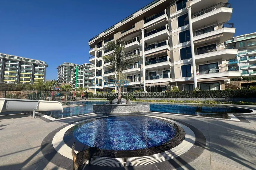 Designer 2+1 apartment with sea view in Kargicak - from owner, 300 meters to the beach 6 