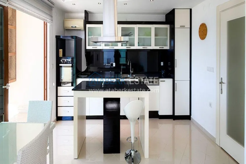 Purchase 2+1 apartment on the first line in Alanya, Kestel district — furnished and with sea views 4