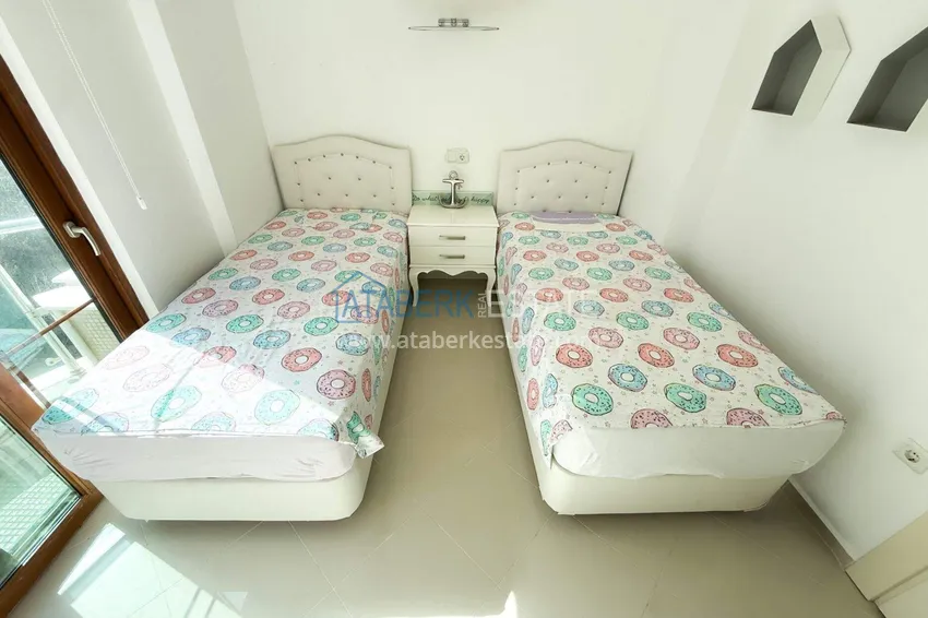 Purchase 2+1 apartment on the first line in Alanya, Kestel district — furnished and with sea views 9