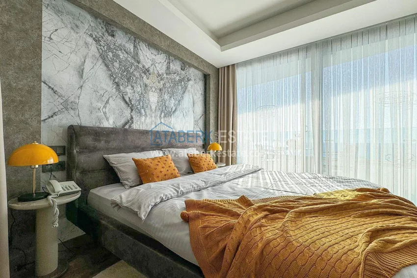 Purchase 1+1 apartment with sea view in Konakli - hotel format 5 ★, short-term rent, suitable for a residence permit 1 